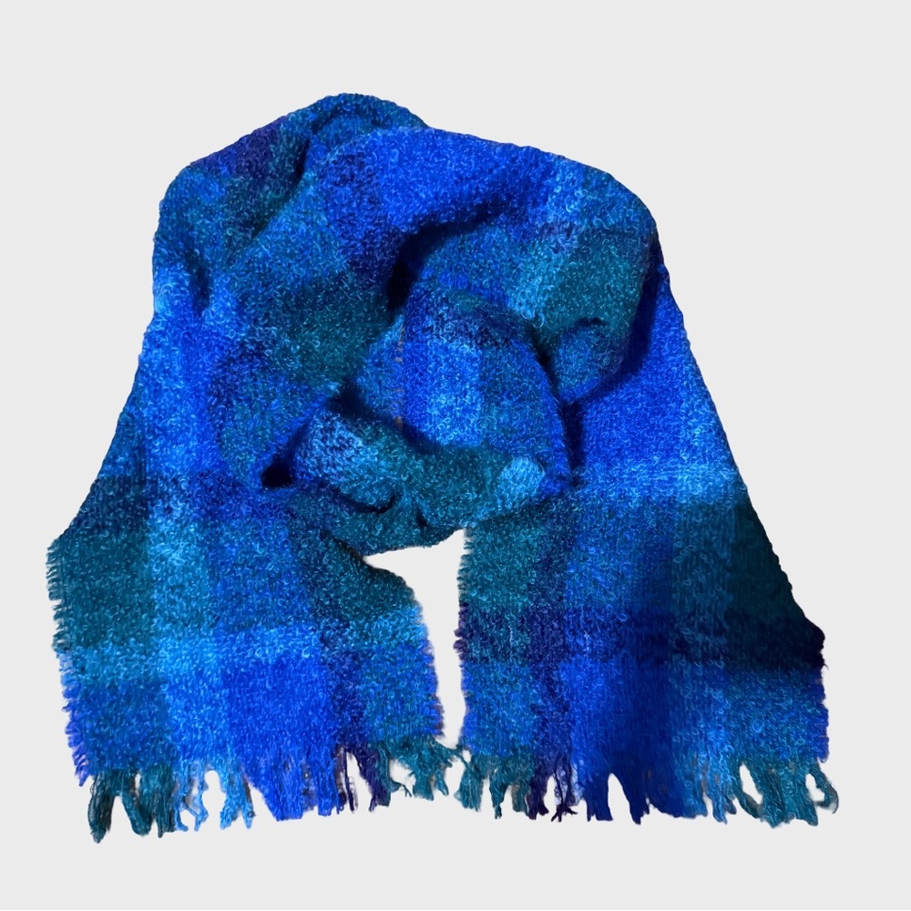 Cushendale Woolen Mills Blue and Green Scarf